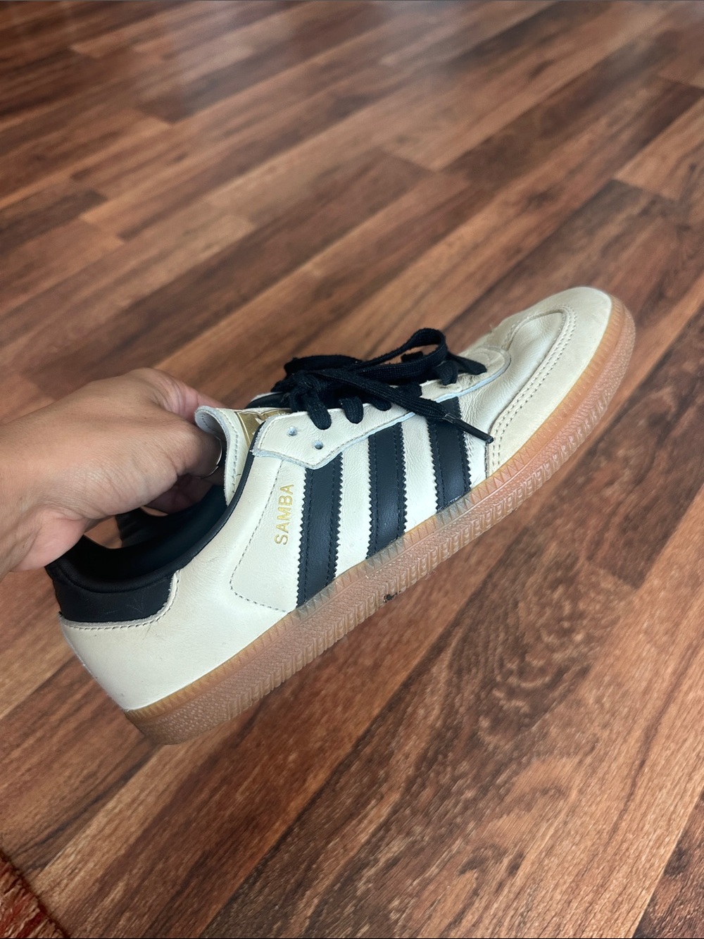 adidas Originals Samba OG "Cream White/Core Black/Sand Strata" - Picture 9 of 13